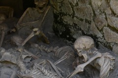 Skeletal Remains among Ancient Ruins || Herculaneum, Italy