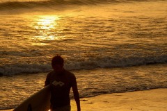 Surfer at Sunset || Playa Madera, Nicaragua