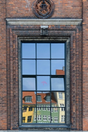 Nyhavn Reflections in Window || Copenhagen