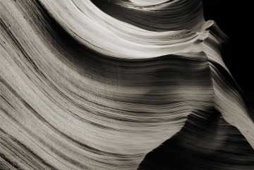 Brushstrokes of Time BW || Lower Antelope Canyon