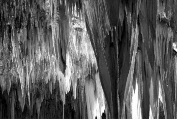 Chandelier Formation BW || Carlsbad Caverns NP