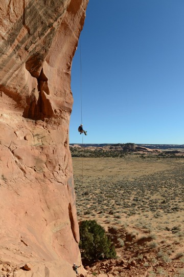 Free Rappel from Looking Glass Arch || Arches NP