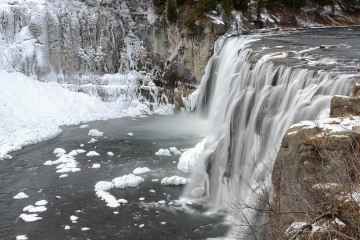 Upper Mesa Falls in Winter || Idaho