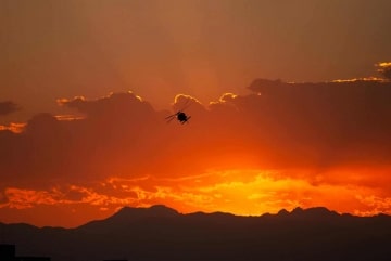 Helicopter over Mile High || Denver