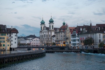 Medieval Architecture in Old Town Lucerne || Switzerland