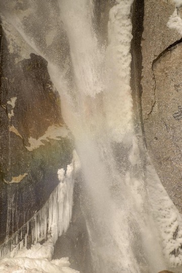 Rainbow in Frozen Spray || Yosemite NP